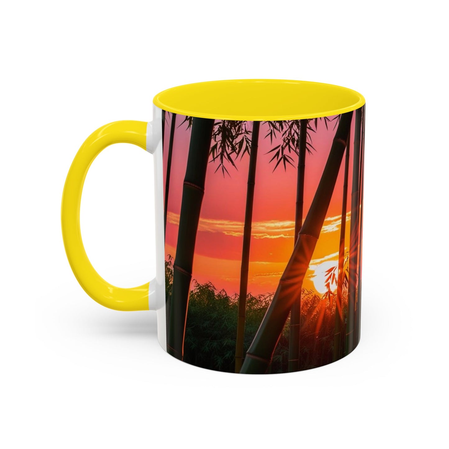 Bamboo Forest Sunrise Accent Coffee Mug - Perfect Gift for Dog Lovers
