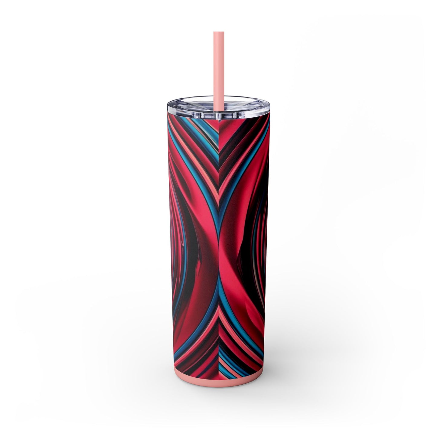 Optical Illusion Skinny Tumbler with Straw, 20oz