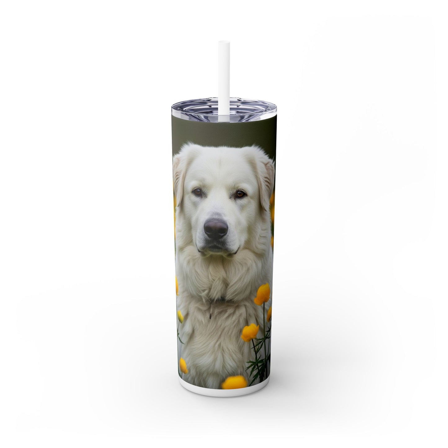 Romanian Mioritic Shepherd Dog Tumbler with Straw, 20oz