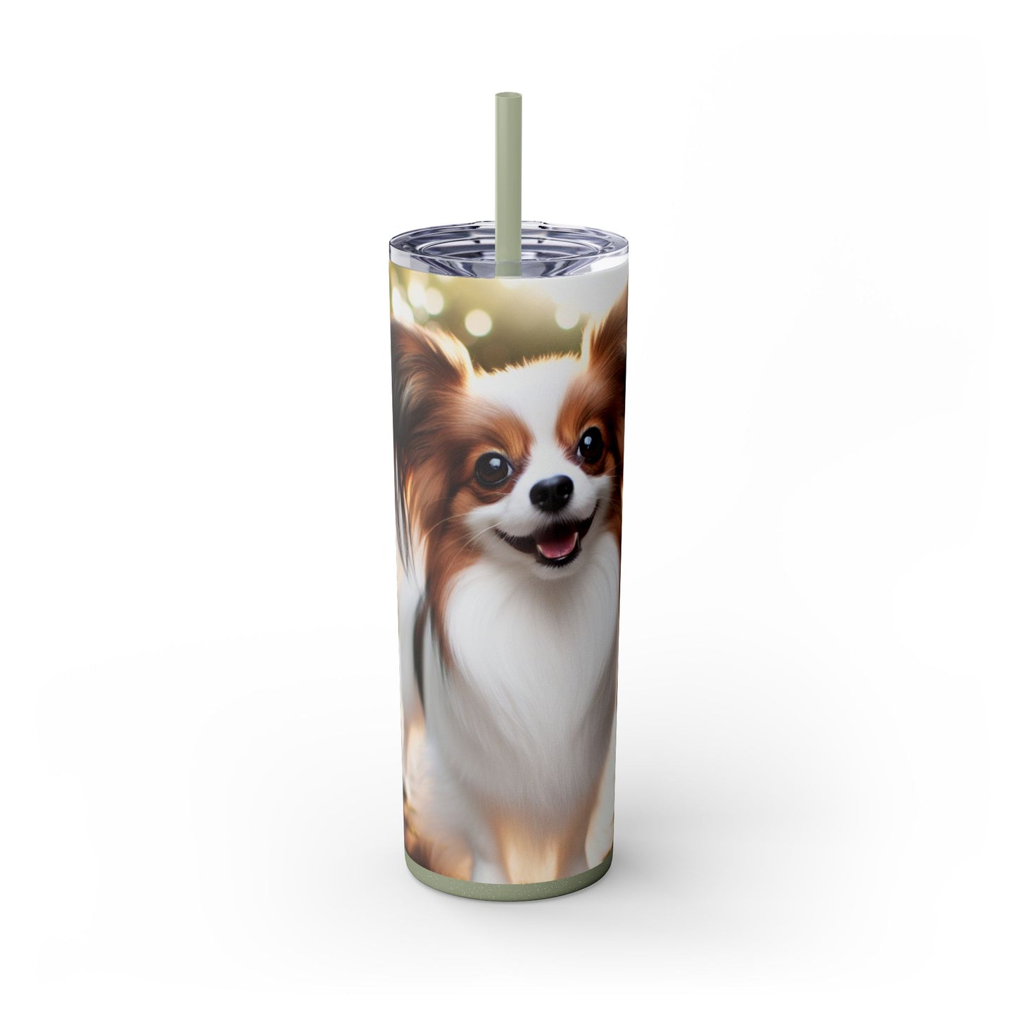 Papillon Skinny Tumbler with Straw, 20oz