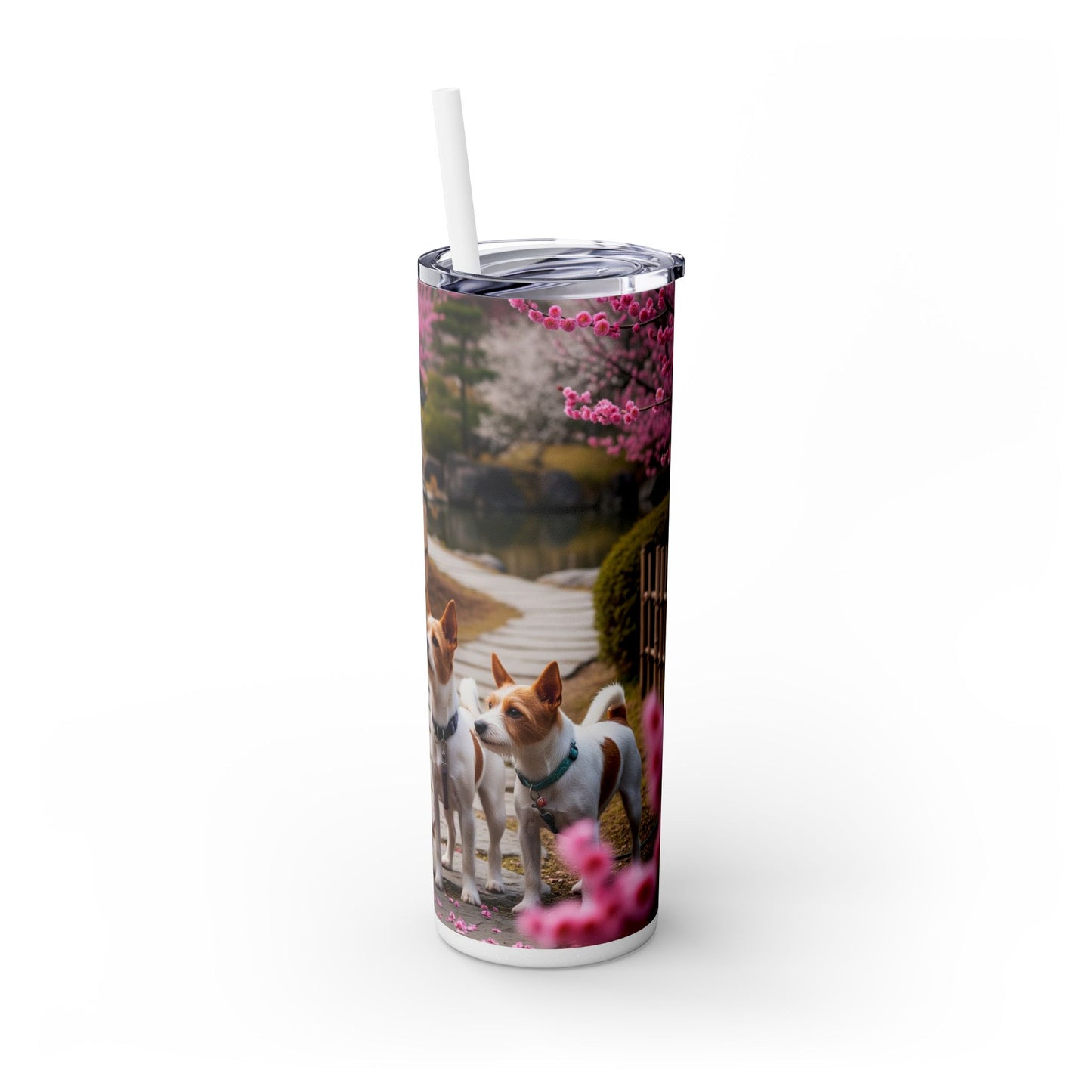 Japanese Terrier Tumbler with Straw, 20oz