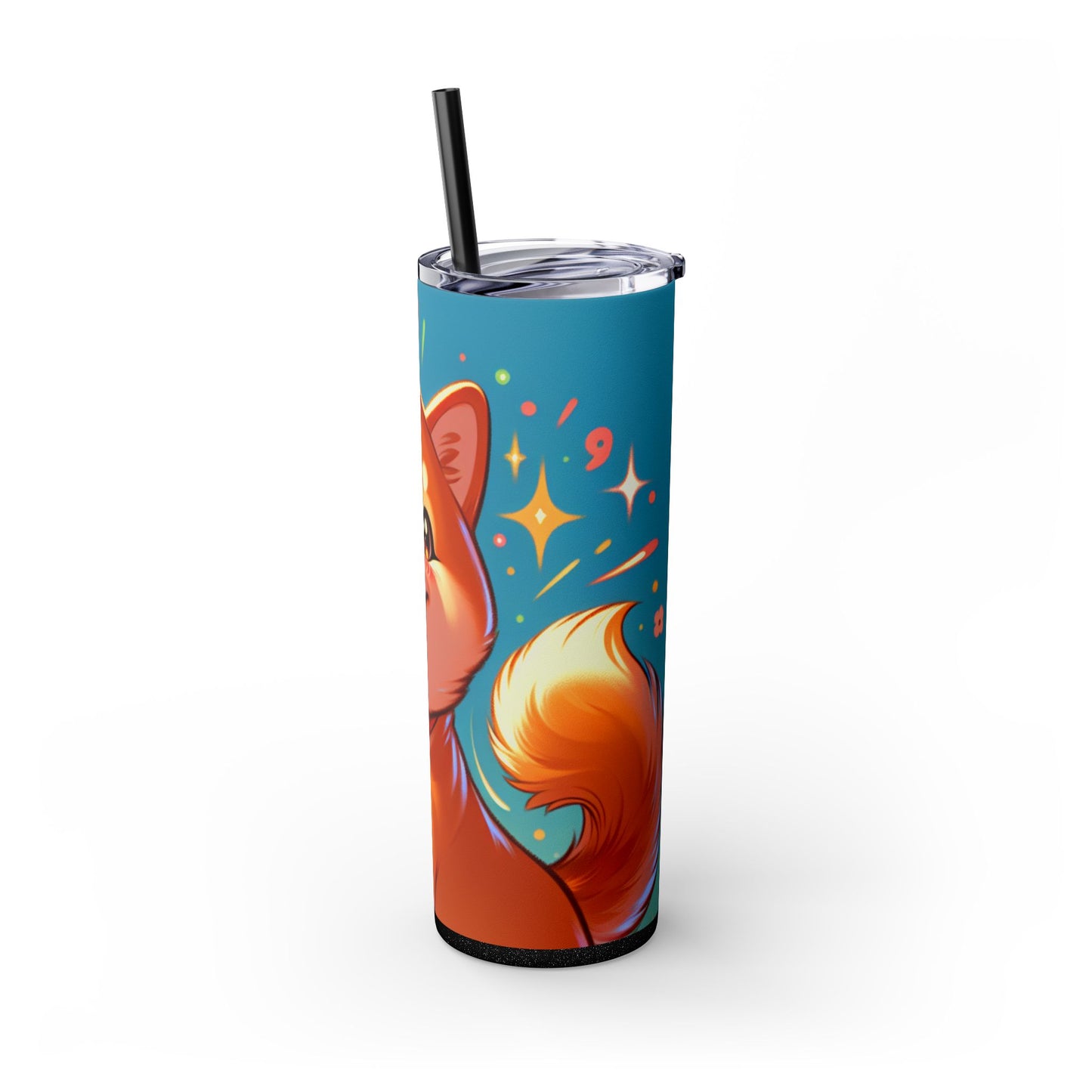 Shiba Inu Skinny Tumbler with Straw, 20oz