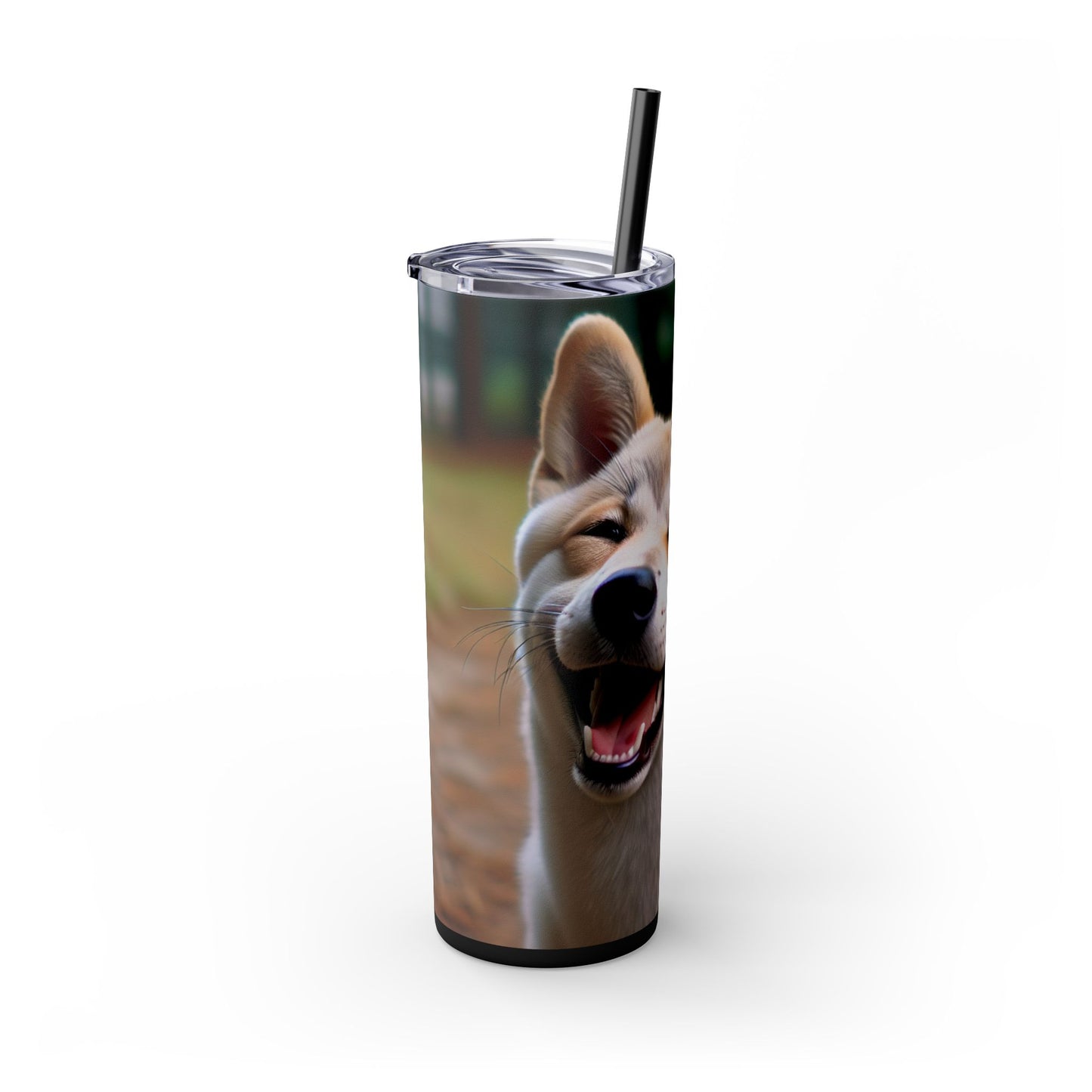 Korean Jindo Dog Tumbler with Straw, 20oz