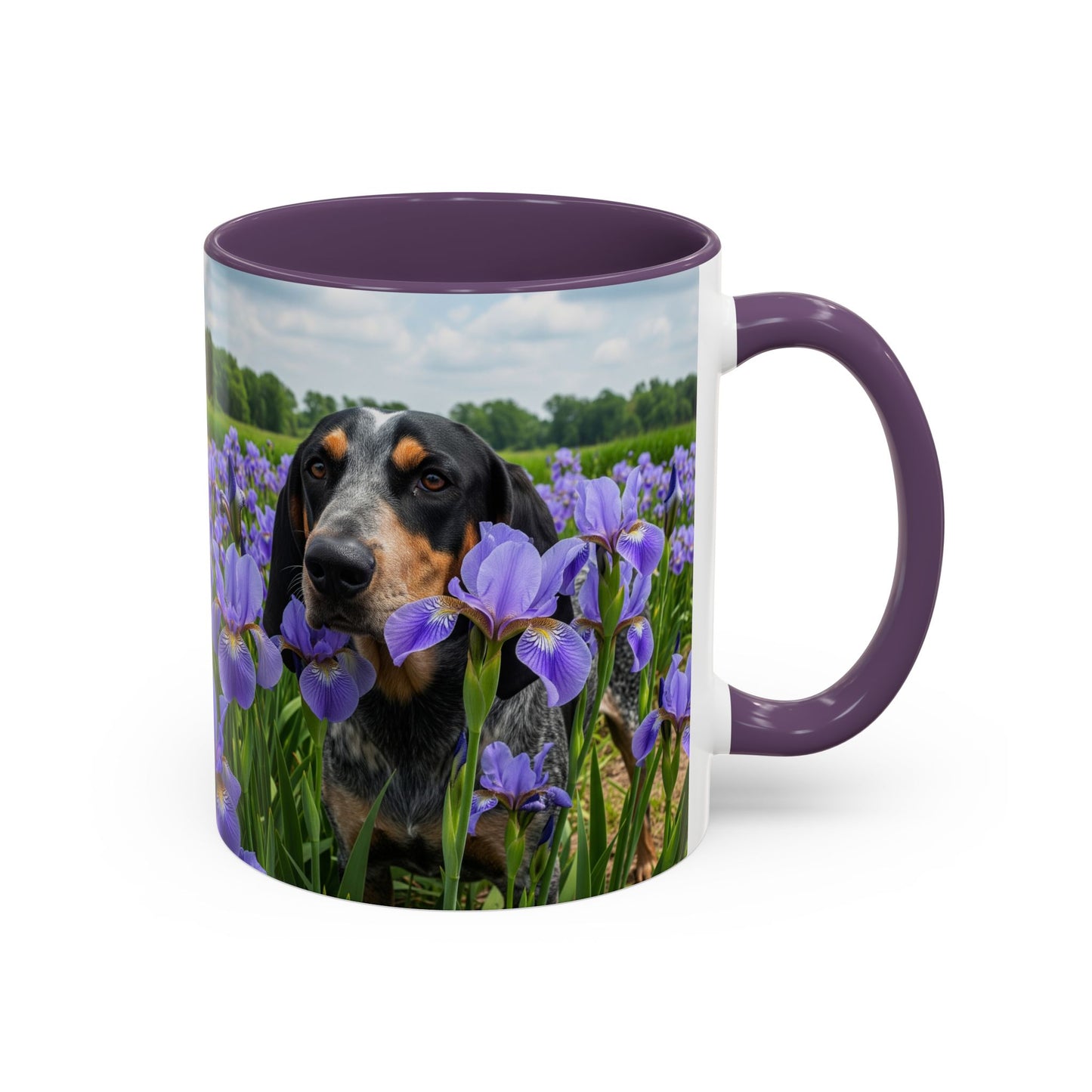 Bluetick Coonhound Accent Coffee Mug - Perfect Gift for Dog Lovers