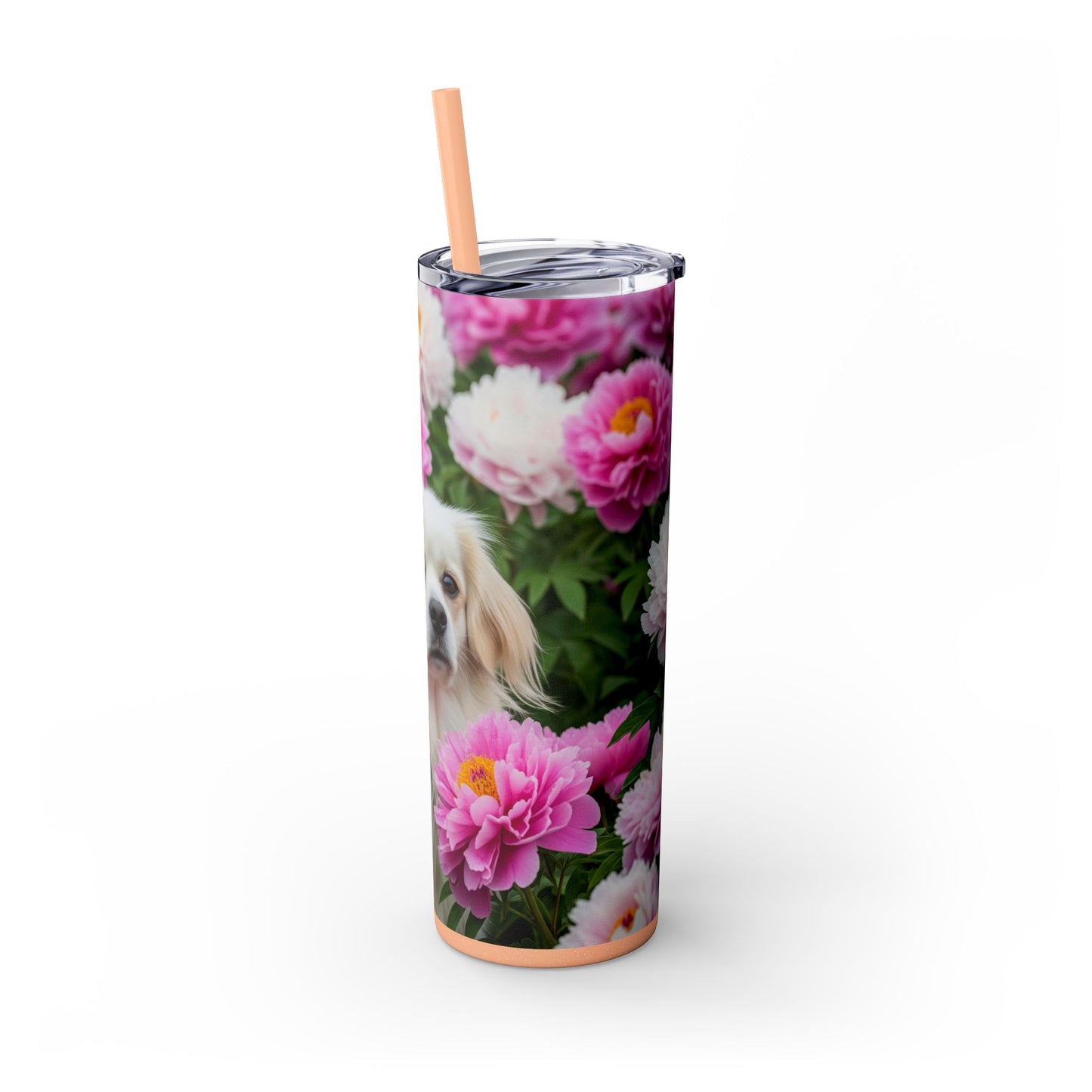Tibetan Spaniel Tumbler with Straw, 20oz
