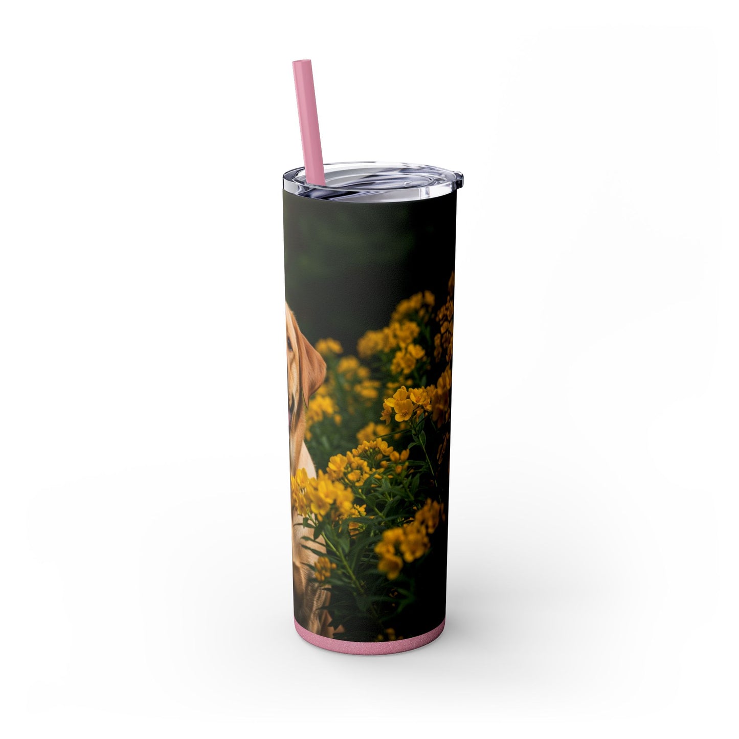Labrador Retriever Skinny Tumbler with Straw, 20oz