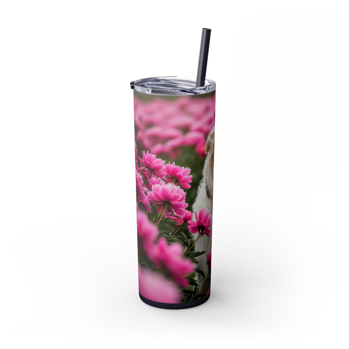 Borzoi Skinny Tumbler with Straw, 20oz