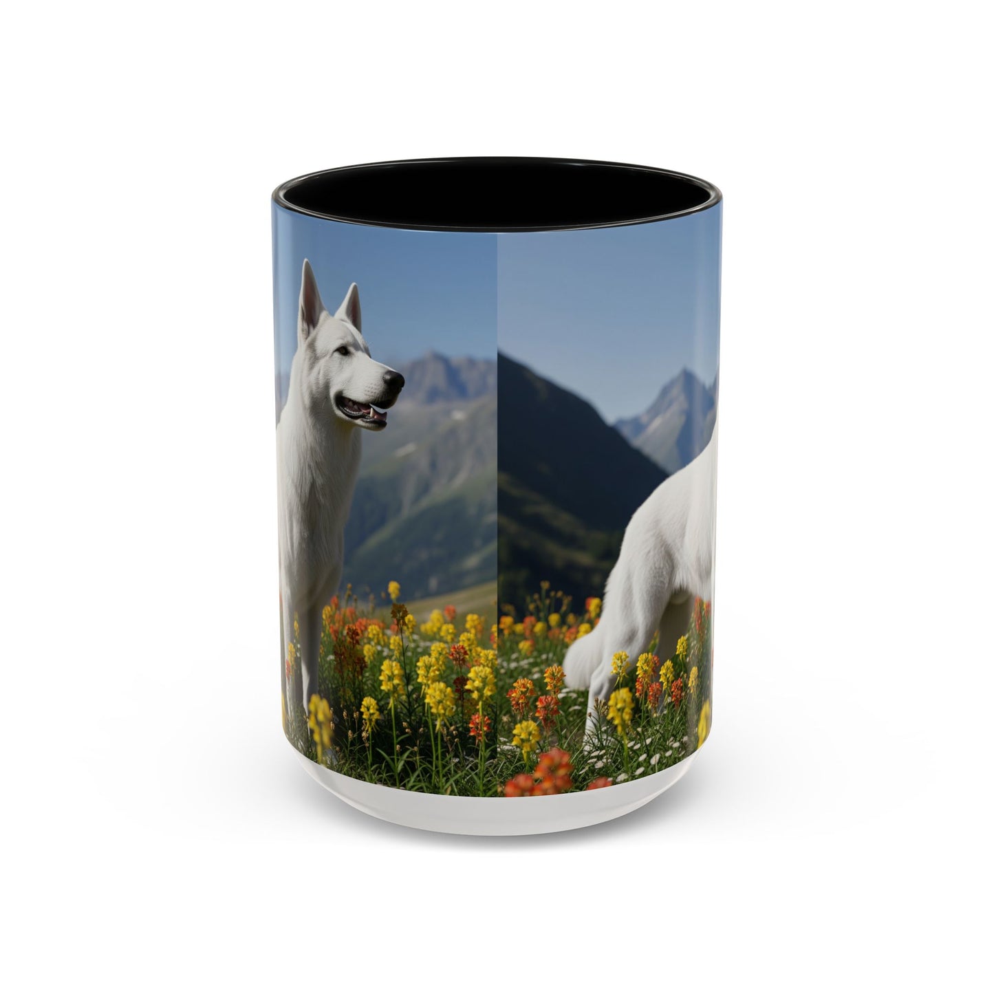 White Swiss Shepherd Dog Accent Coffee Mug - Perfect Gift for Dog Lovers