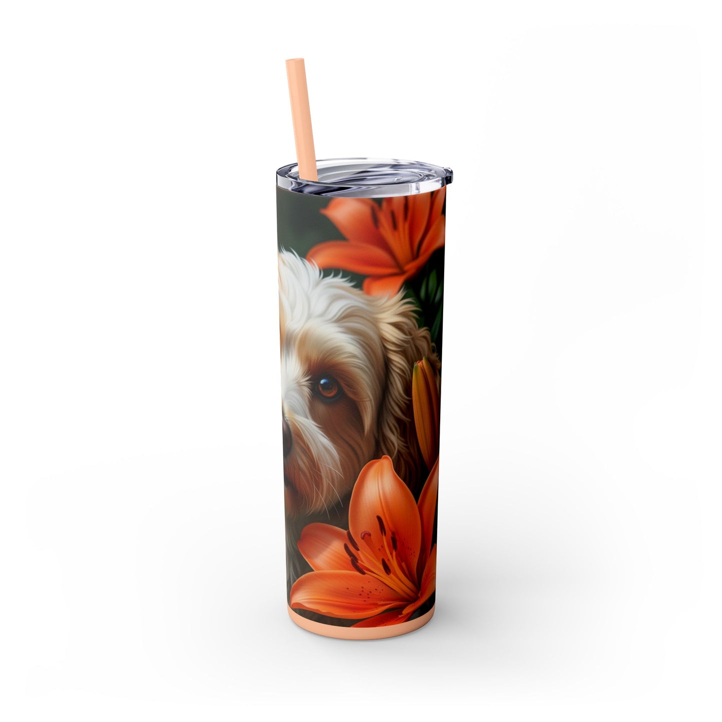 Schnoodle Skinny Tumbler with Straw, 20oz