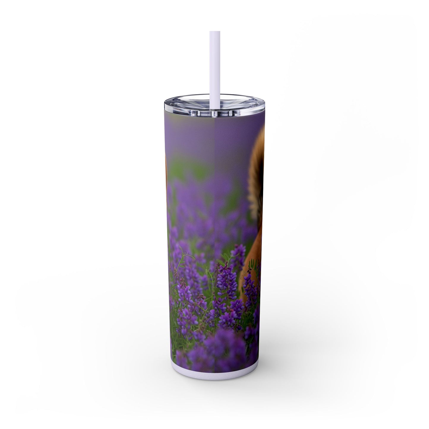 Cardigan Welsh Corgi Skinny Tumbler with Straw, 20oz