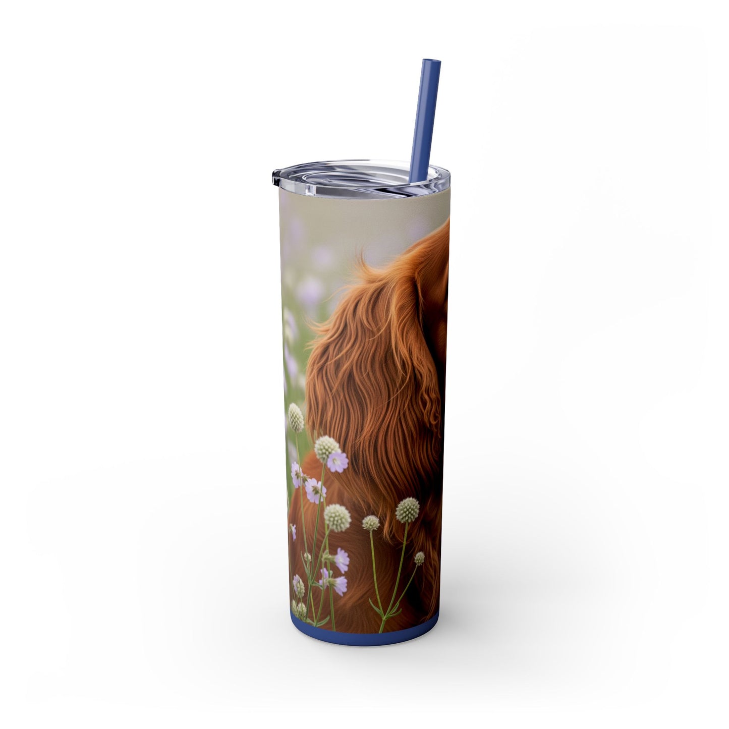 Sussex Spaniel Skinny Tumbler with Straw, 20oz