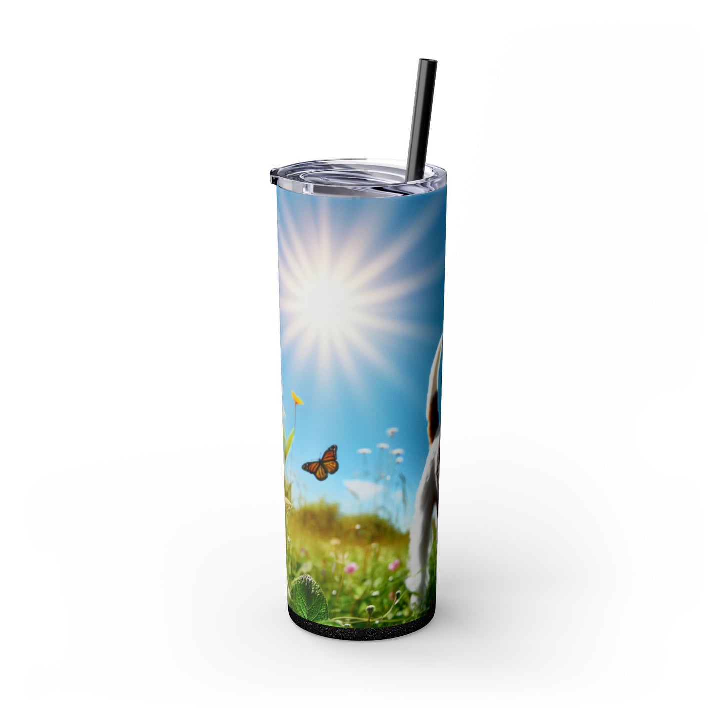 Fox Terrier Tumbler with Straw, 20oz