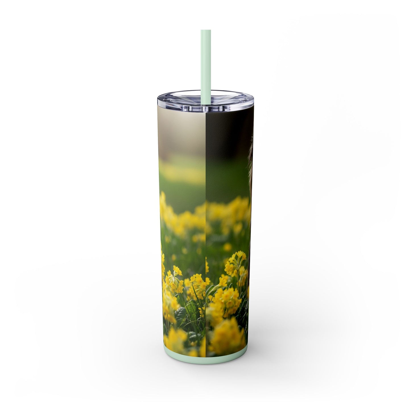 Skye Terrier Skinny Tumbler with Straw, 20oz