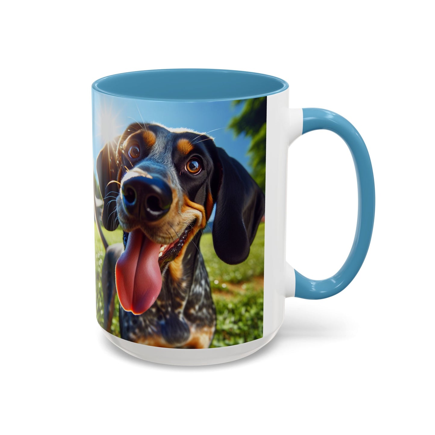 Bluetick Coonhound Accent Coffee Mug - Perfect Gift for Dog Lovers
