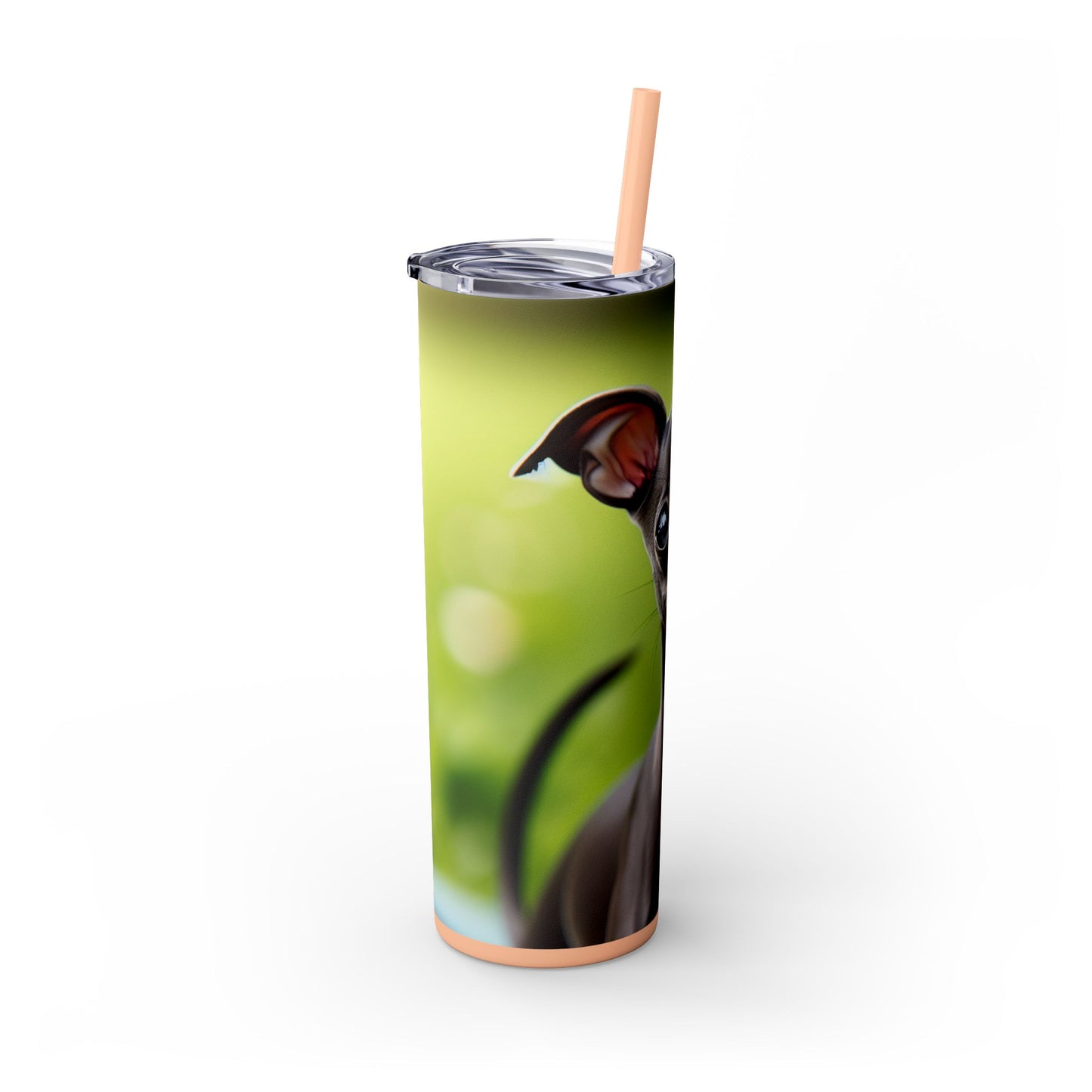 Italian Greyhound Tumbler with Straw, 20oz