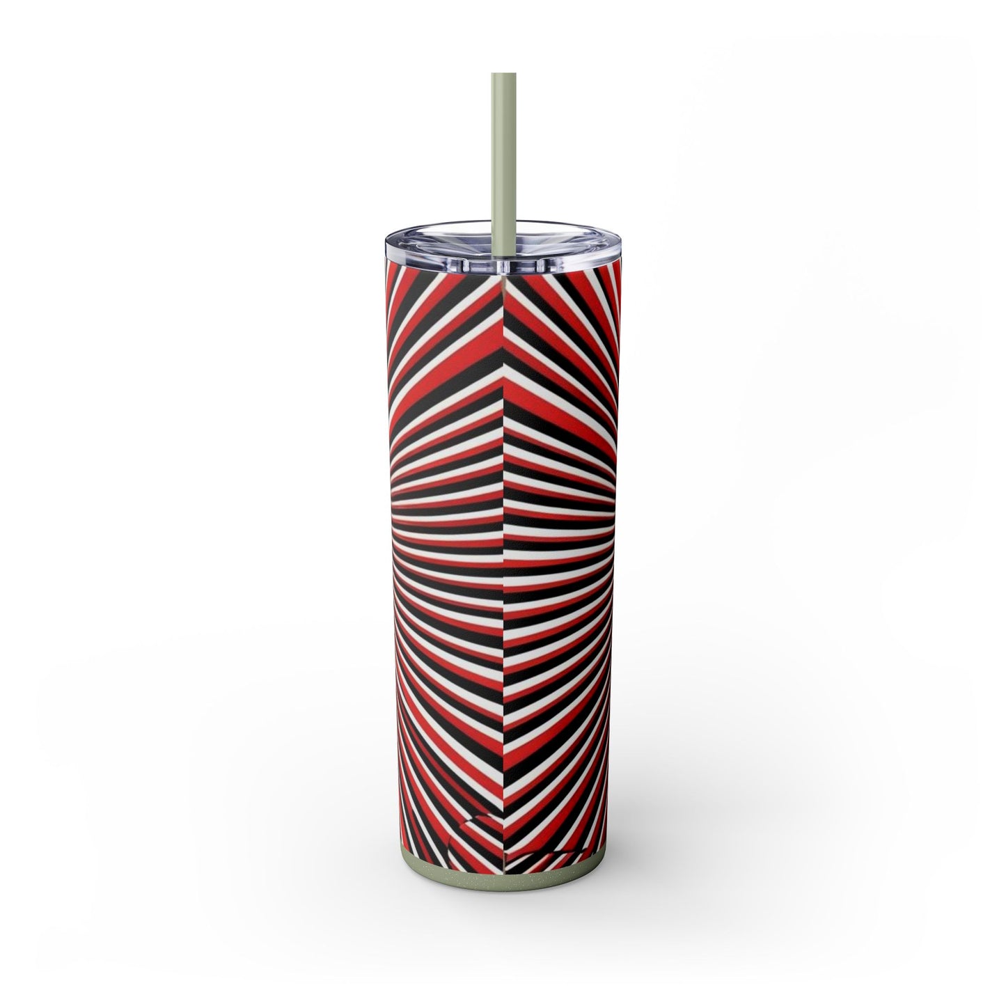 Optical Illusion Skinny Tumbler with Straw, 20oz