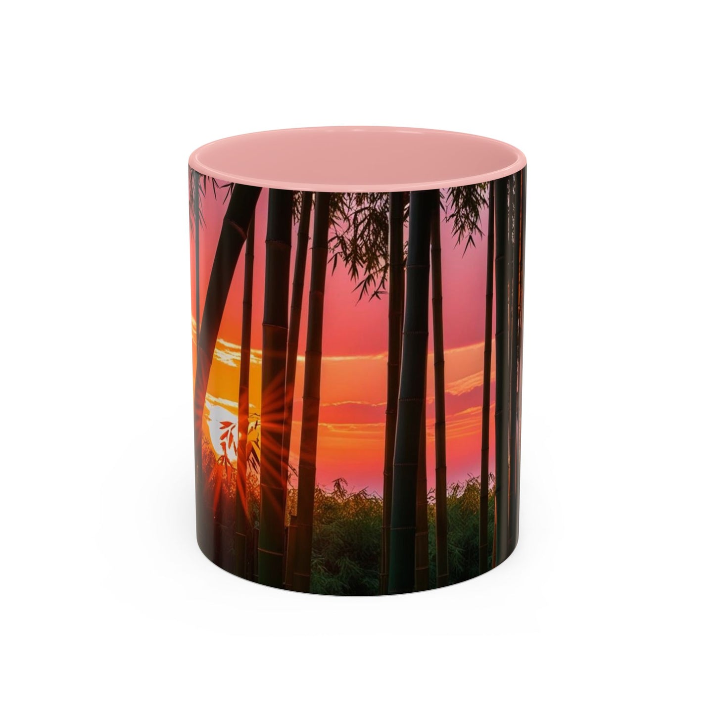 Bamboo Forest Sunrise Accent Coffee Mug - Perfect Gift for Dog Lovers
