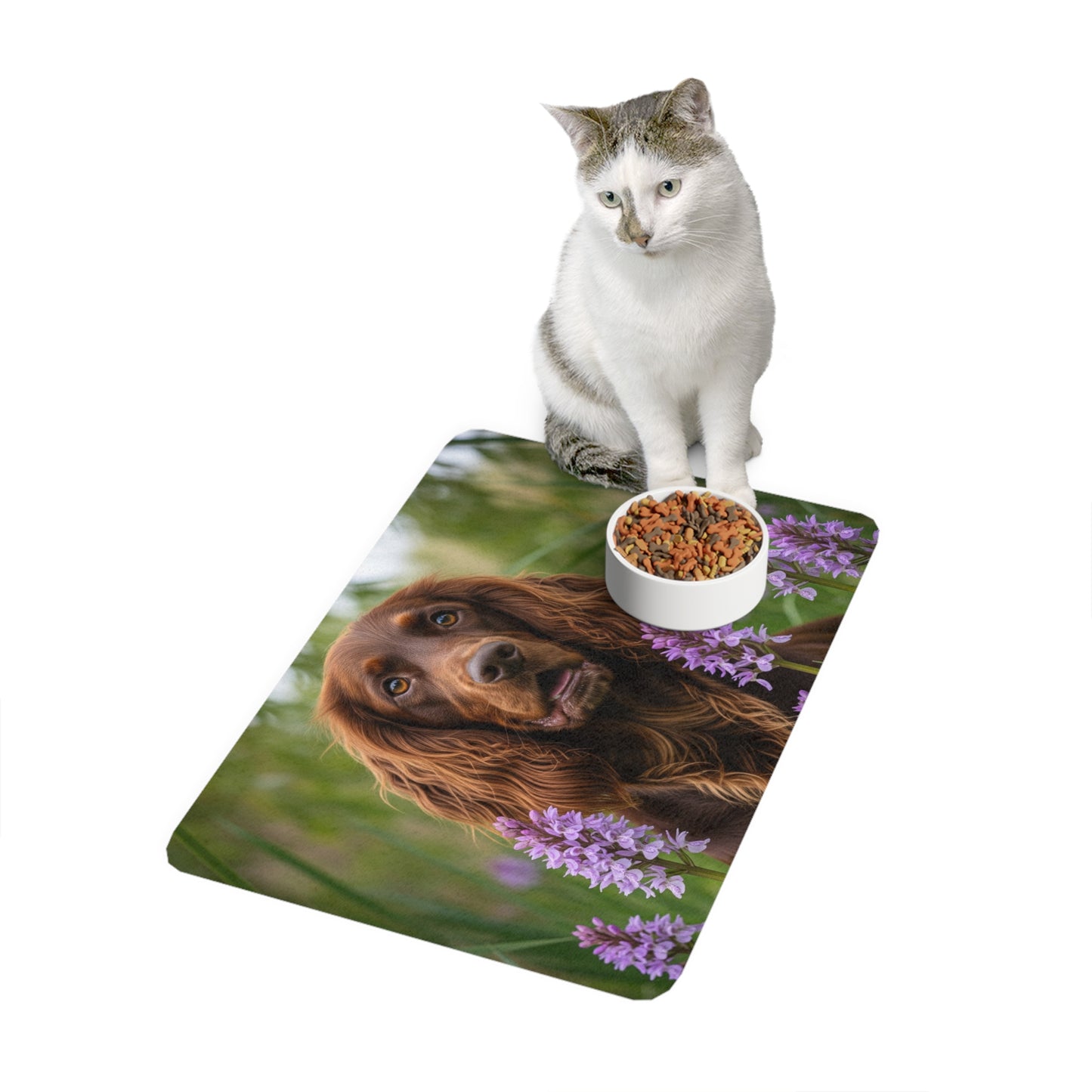 Pet Food Mat (12x18) - Pont-Audemer Spaniel