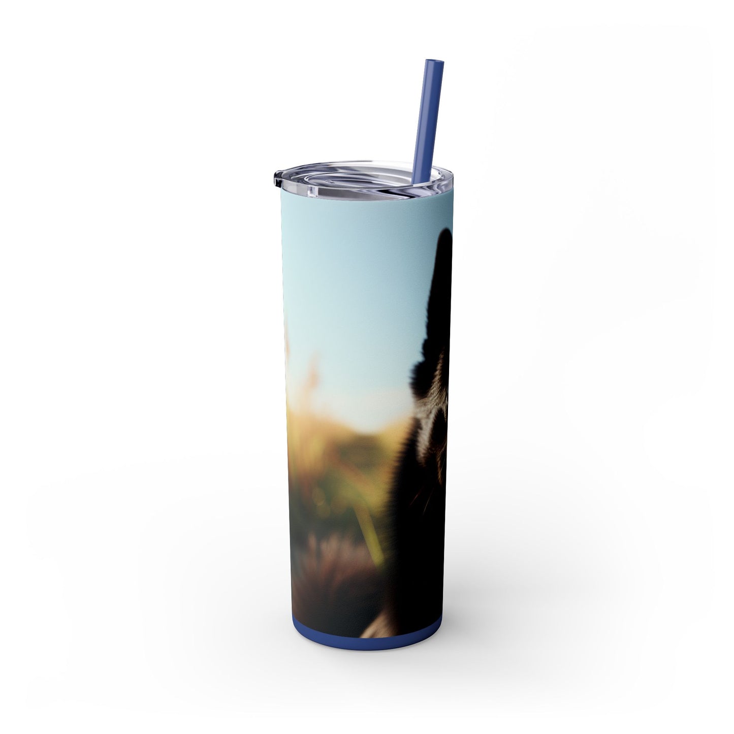 Schipperke Skinny Tumbler with Straw, 20oz