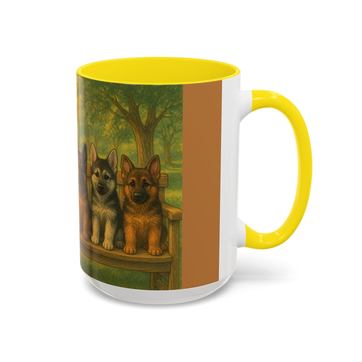 German Shepherd puppies Accent Coffee Mug - Perfect Gift for Dog Lovers