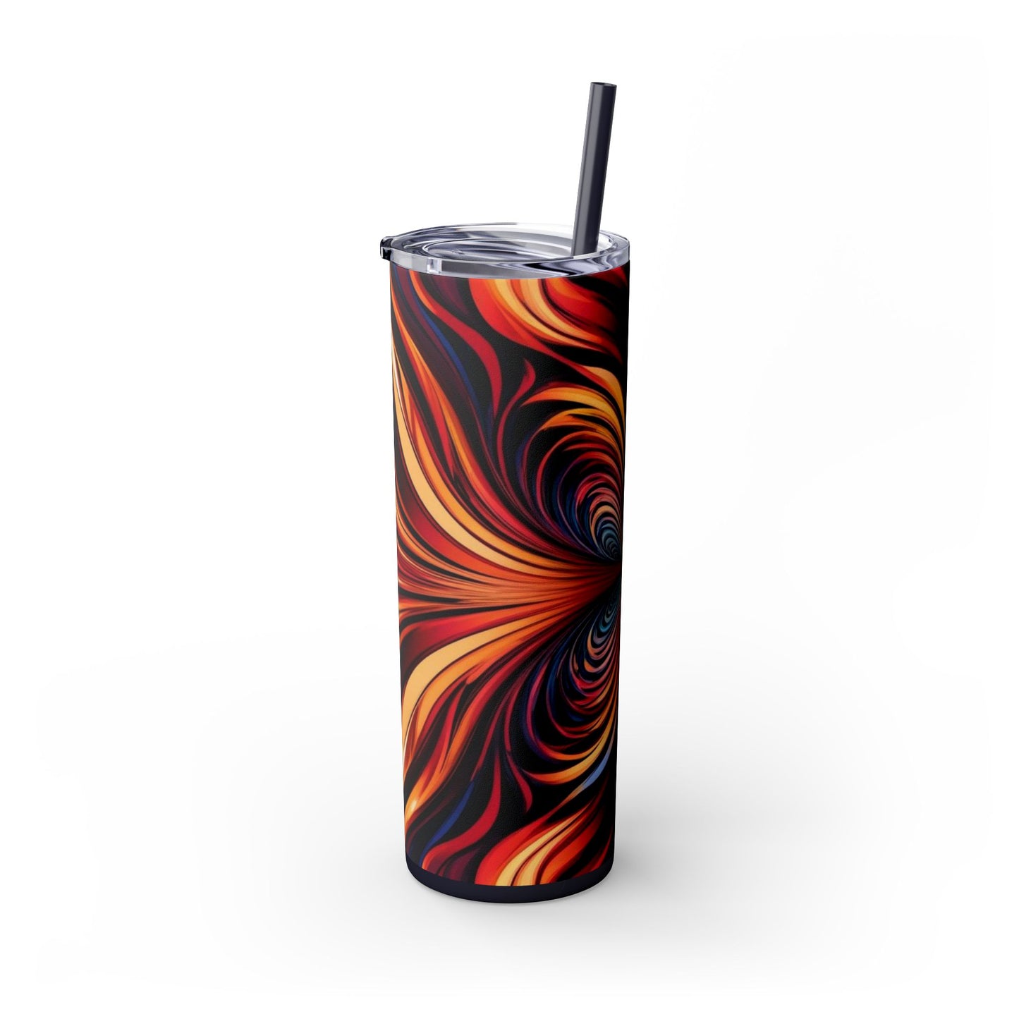 Optical Illusion Skinny Tumbler with Straw, 20oz
