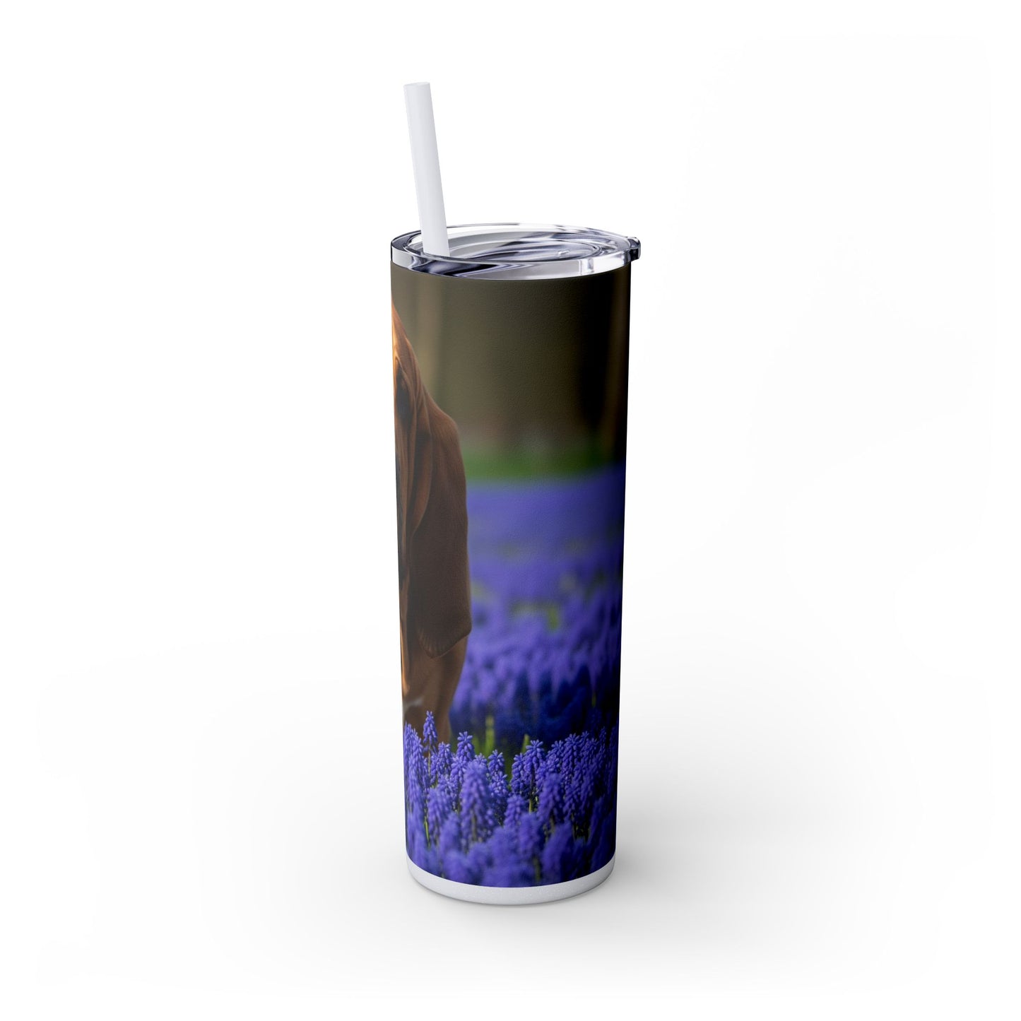 Bloodhound Skinny Tumbler with Straw, 20oz