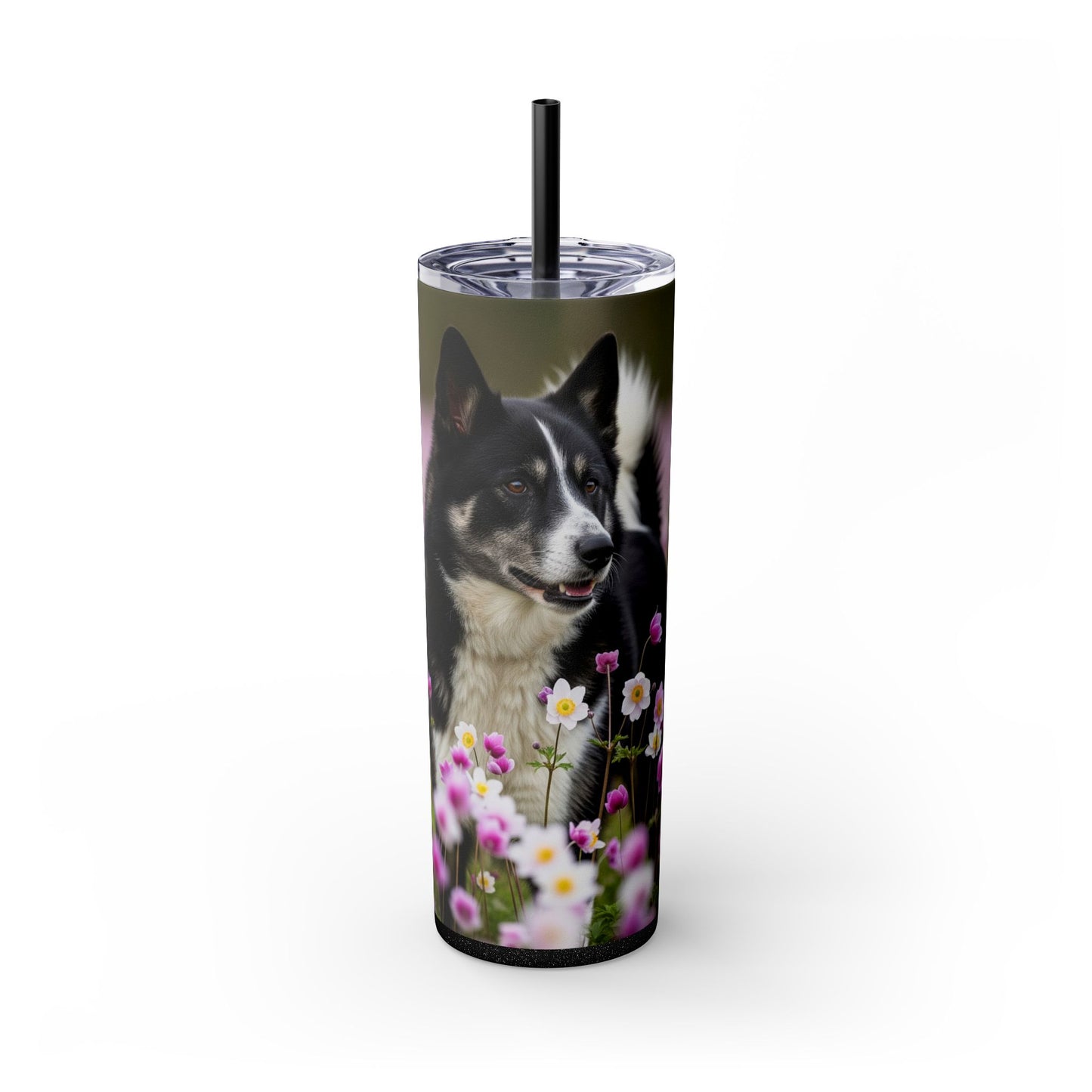 Karelian Bear Dog Tumbler with Straw, 20oz