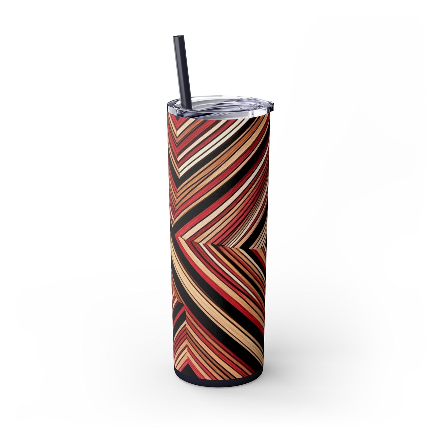 Optical Illusion Skinny Tumbler with Straw, 20oz