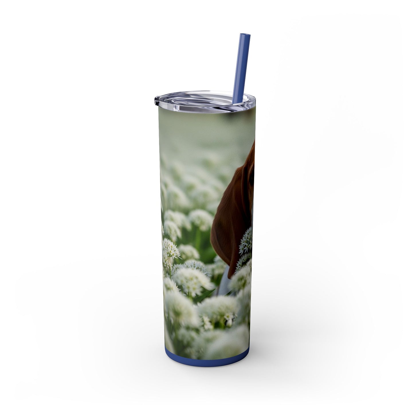 Petit Basset Griffon Vendeen Skinny Tumbler with Straw, 20oz