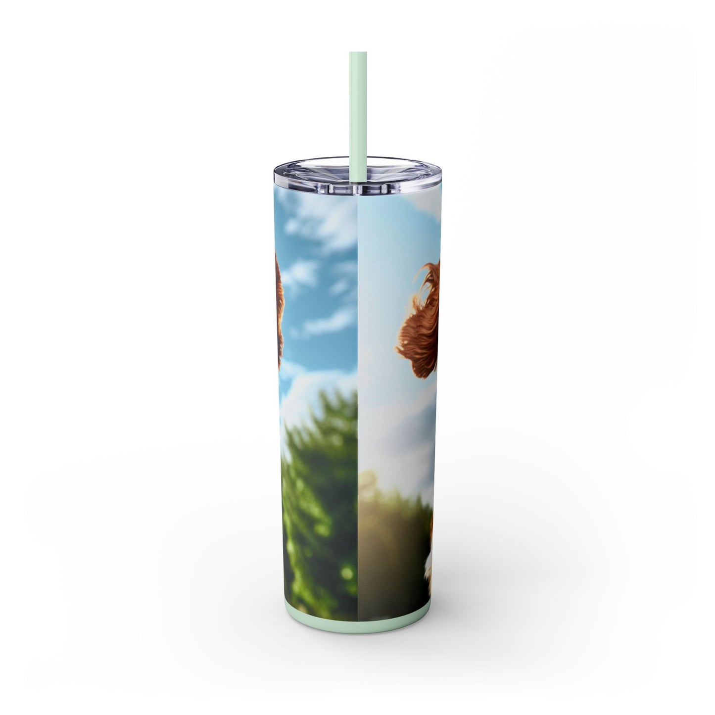 Welsh Springer Spaniel Skinny Tumbler with Straw, 20oz