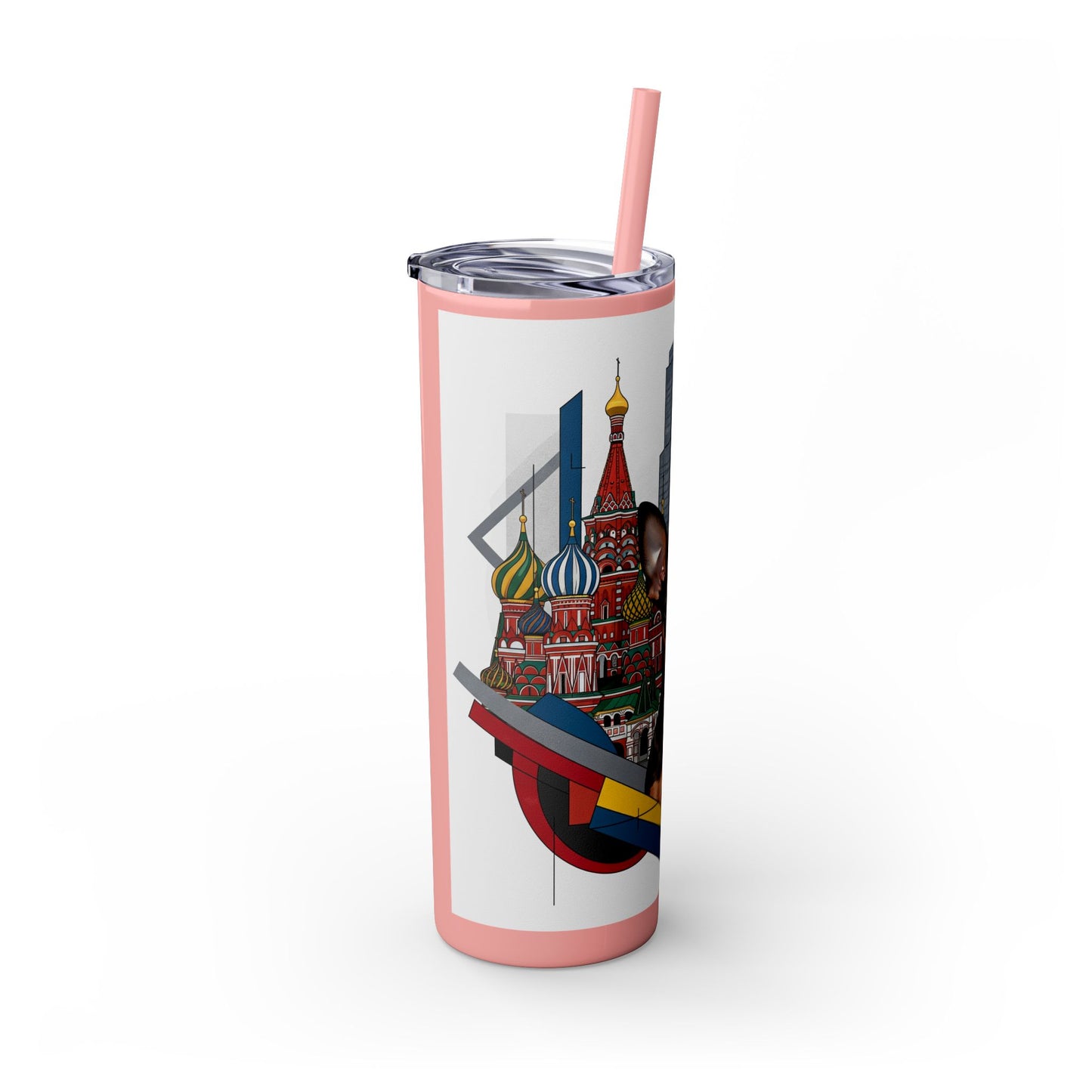 Russian Toy Skinny Tumbler with Straw, 20oz