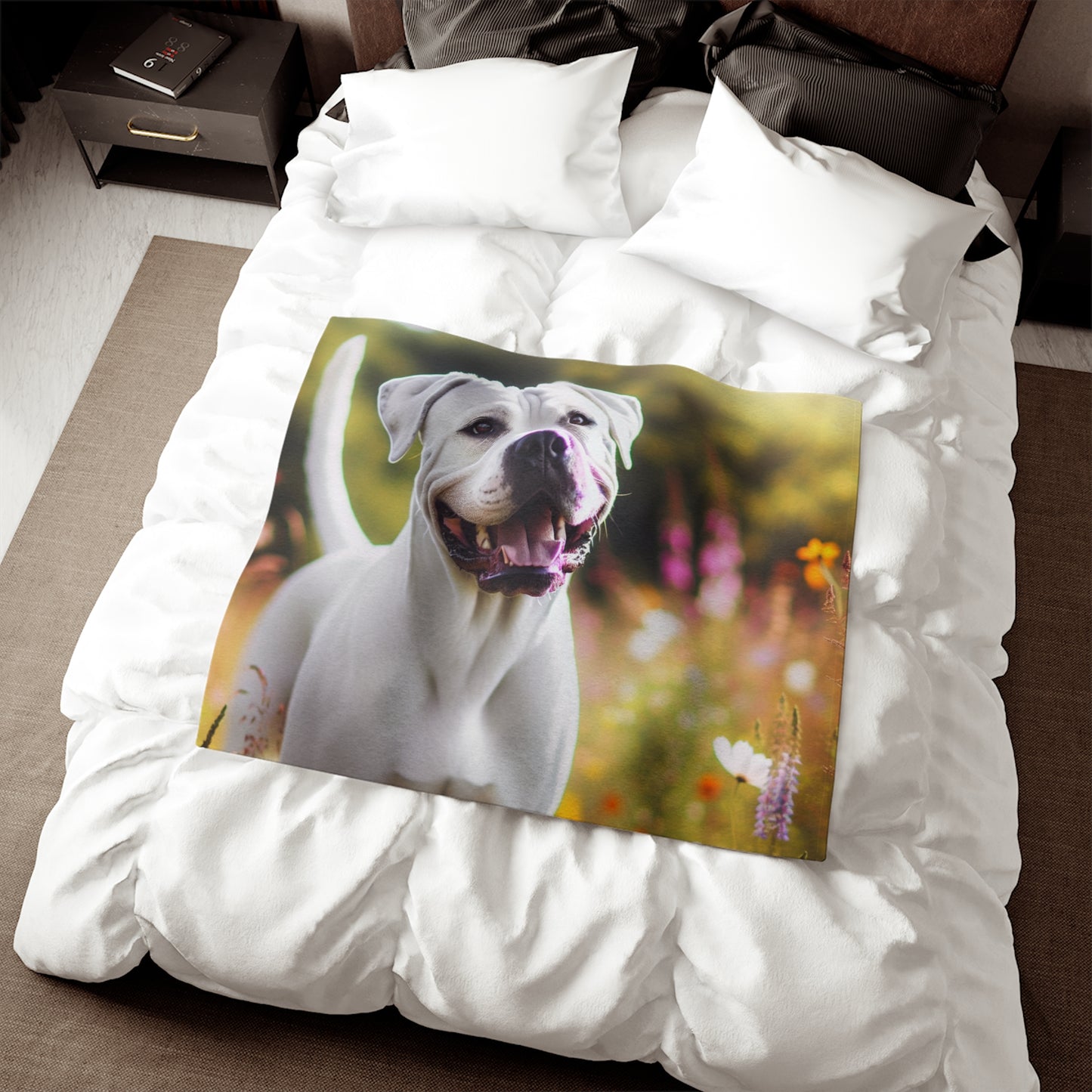 Dogo Argentino Sweatshirt Blanket