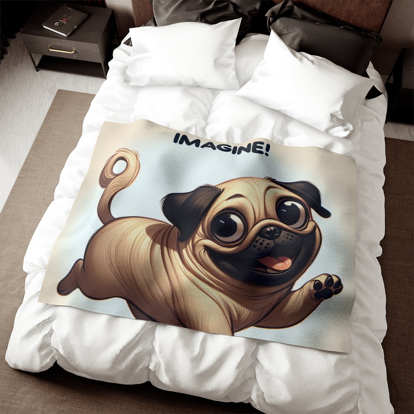 Pug Sweatshirt Blanket
