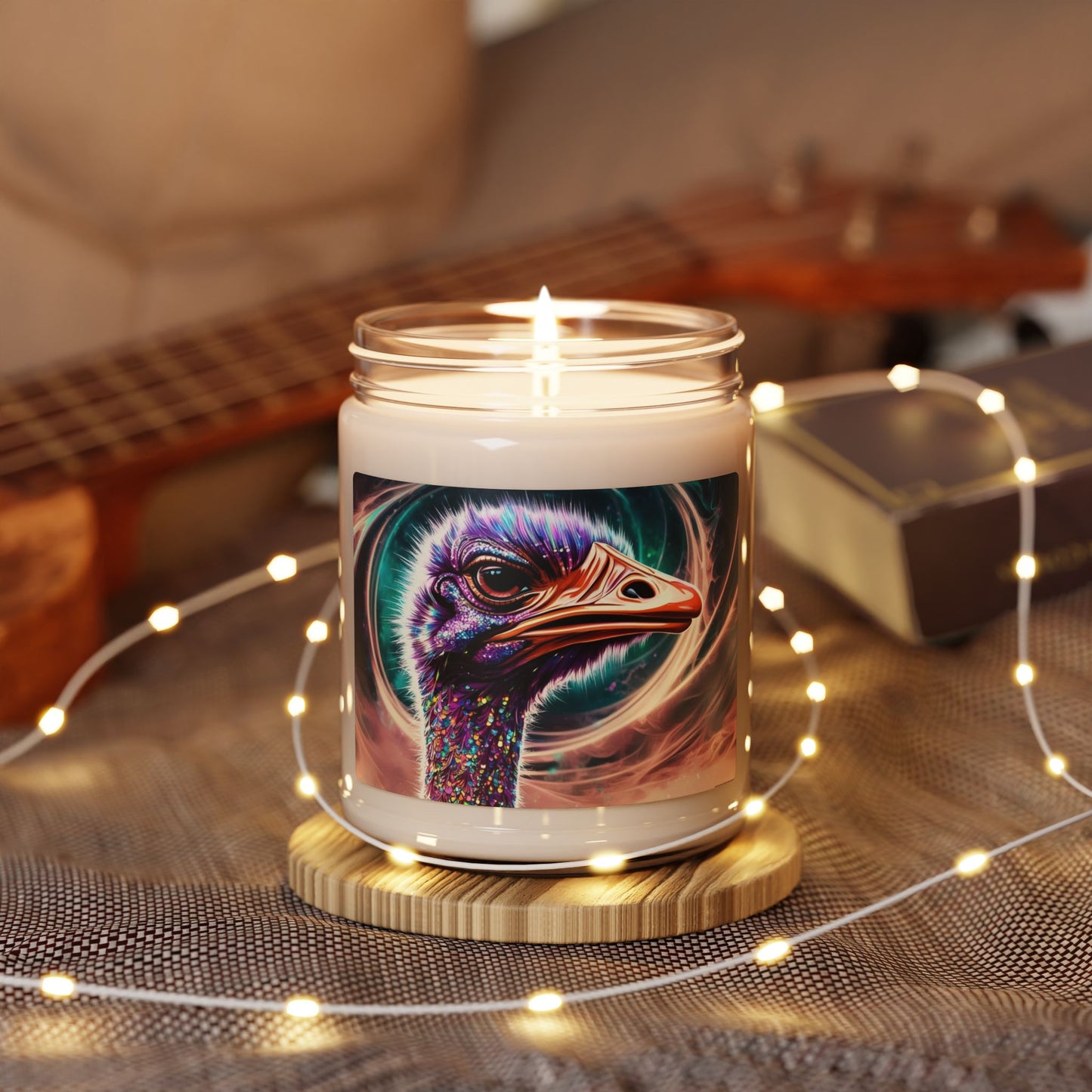 Glittery Ostrich- Scented Soy Candle, 9oz