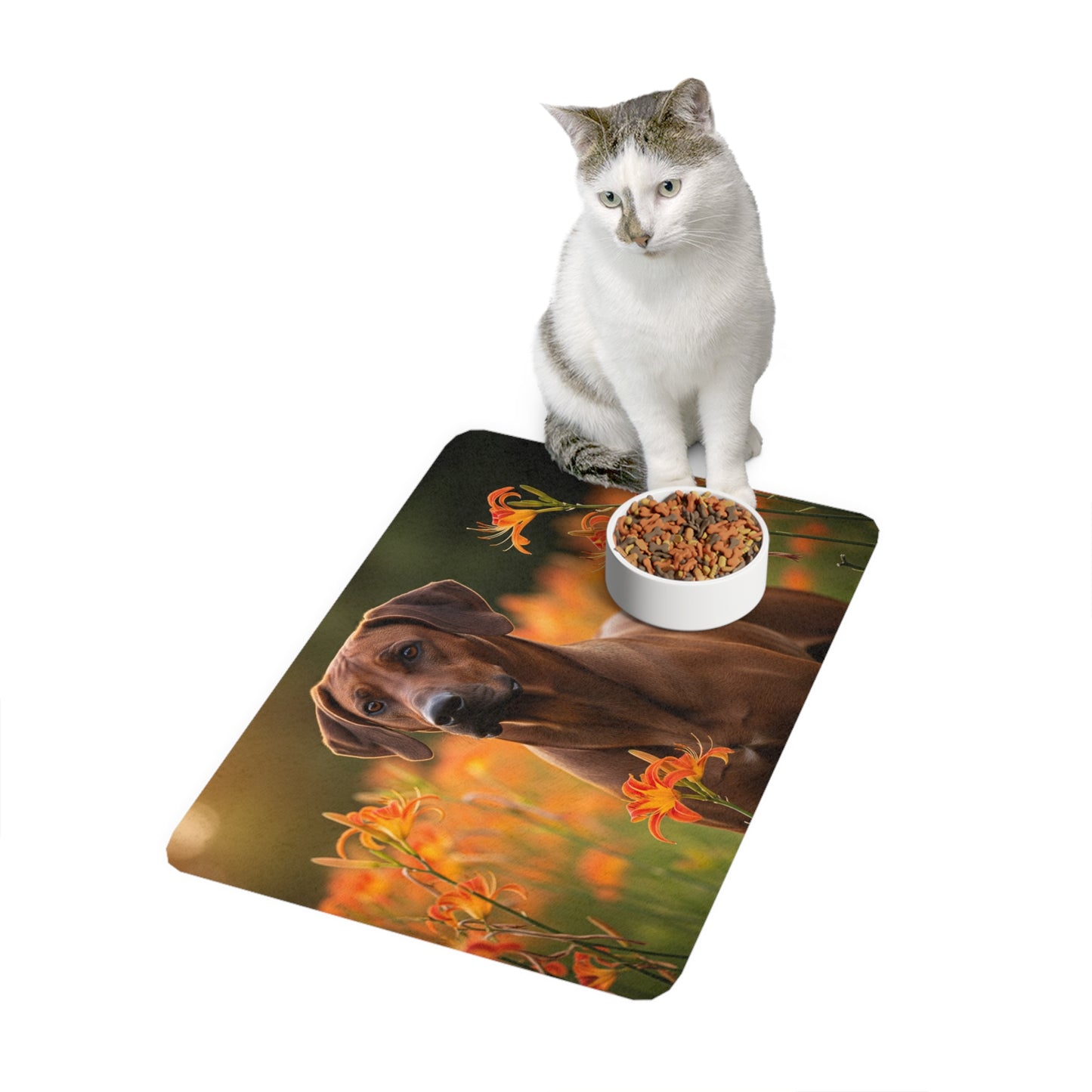 Pet Food Mat (12x18) - Rhodesian Ridgeback