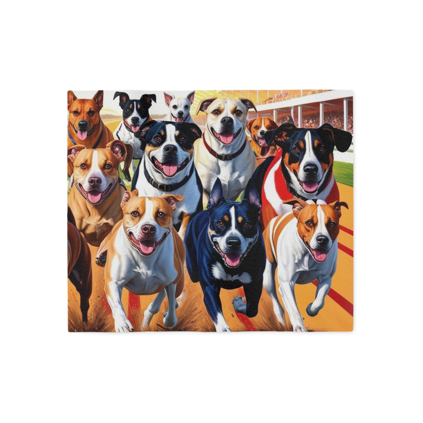 Racing Dogs Sweatshirt Blanket