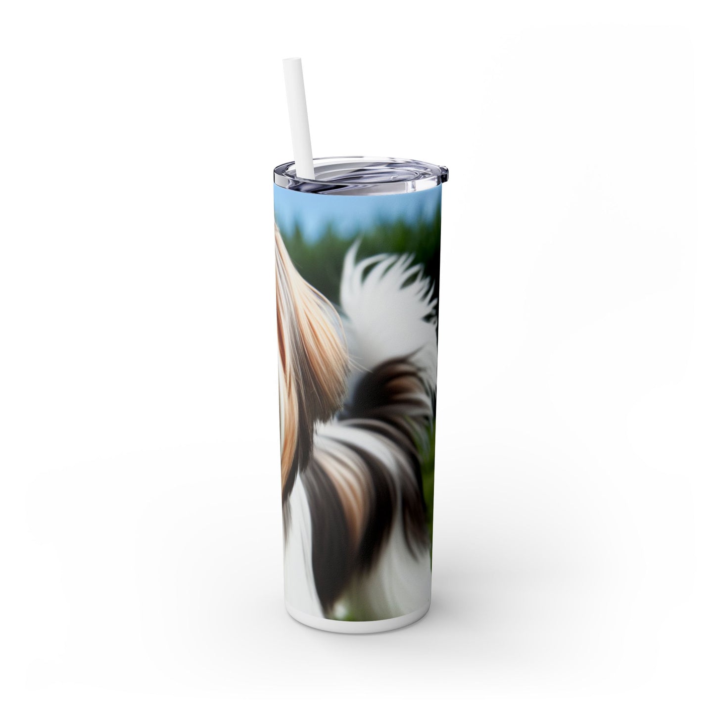 Biewer Terrier Tumbler with Straw, 20oz