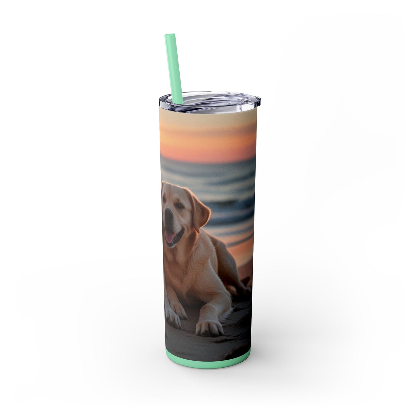 Labrador Retriever Love Skinny Tumbler with Straw, 20oz