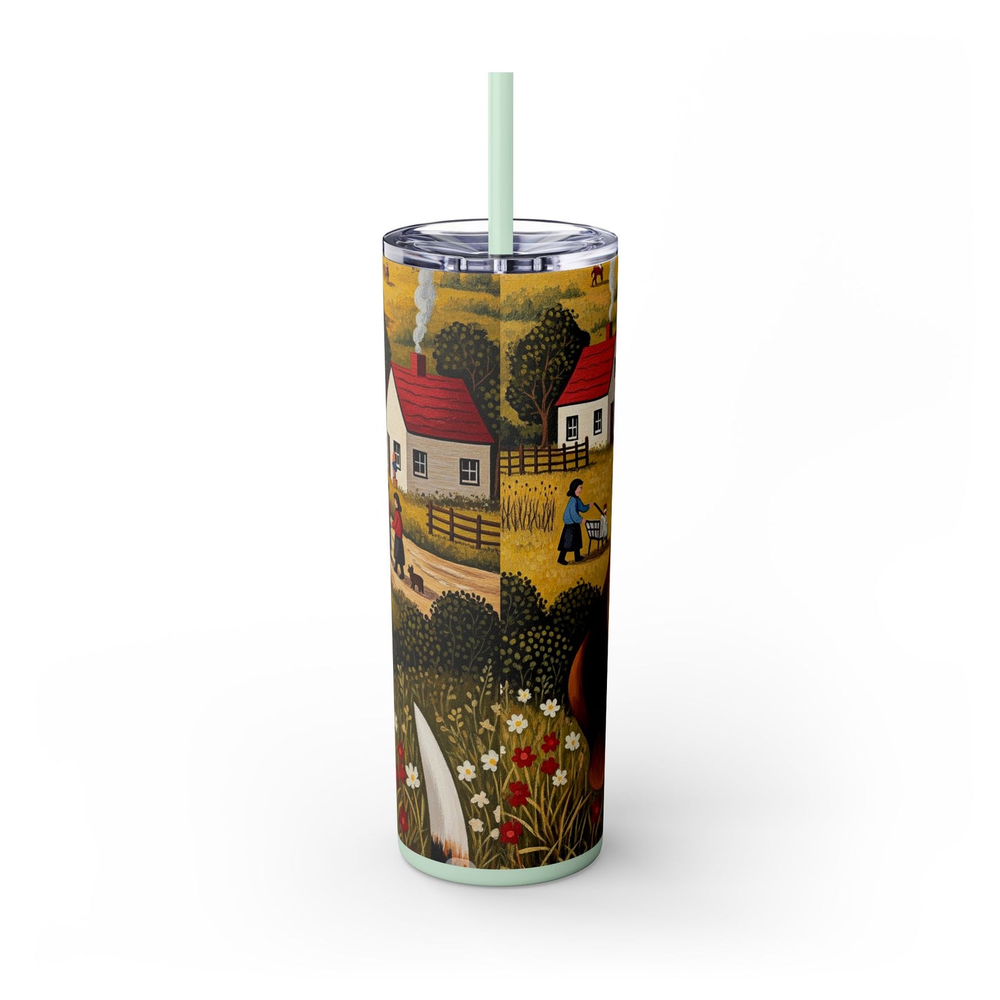 Beagle Skinny Tumbler with Straw, 20oz