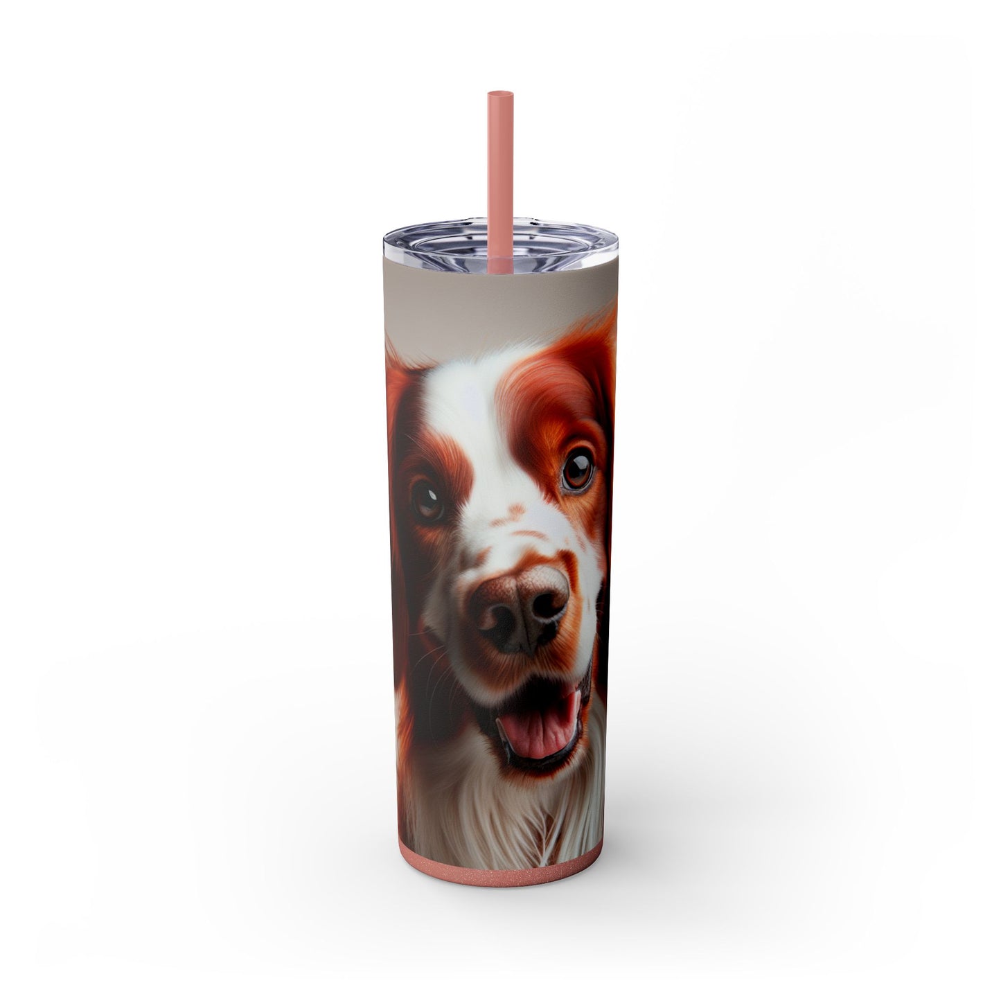 Irish Red and White Setter Tumbler with Straw, 20oz