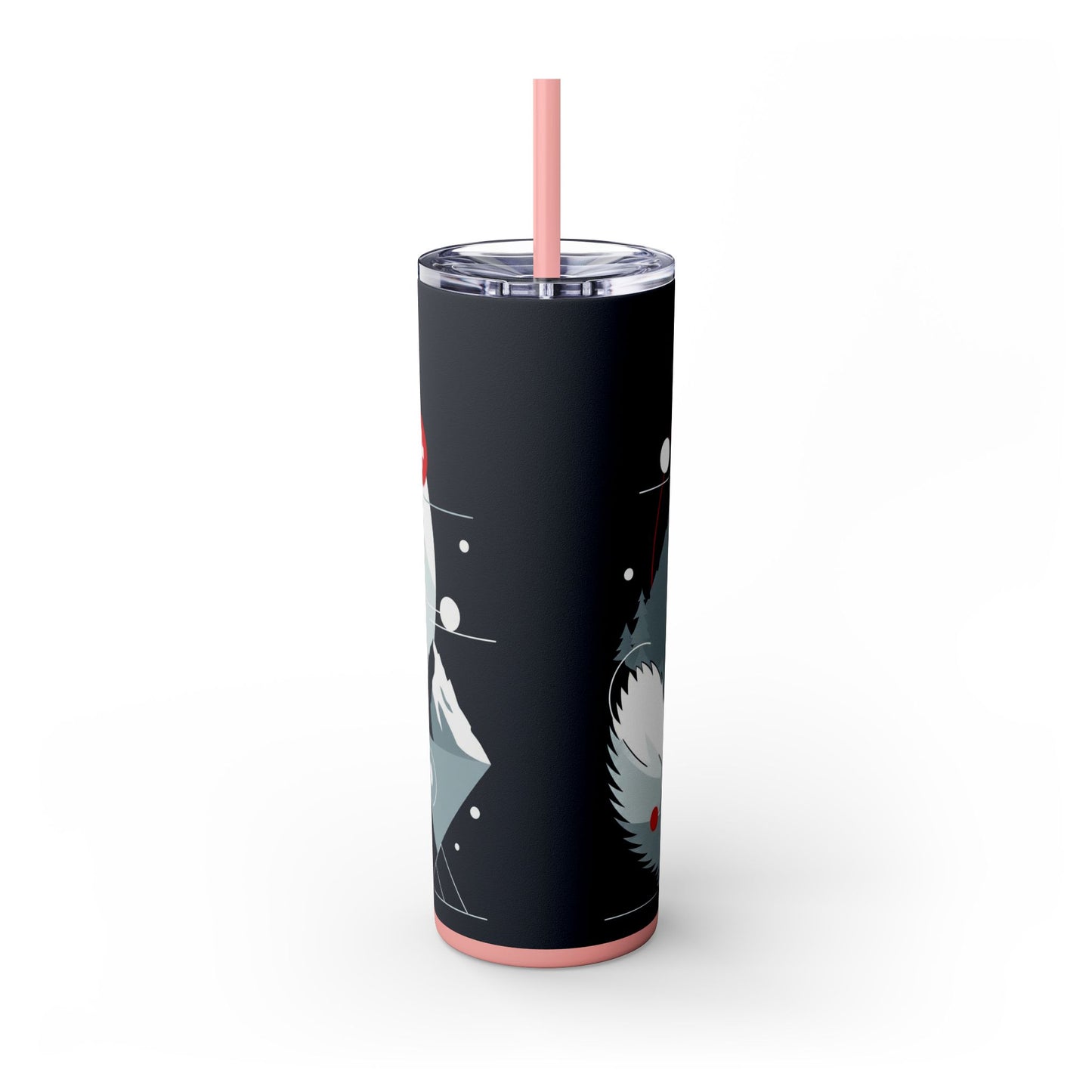 White Swiss Shepherd Dog Skinny Tumbler with Straw, 20oz