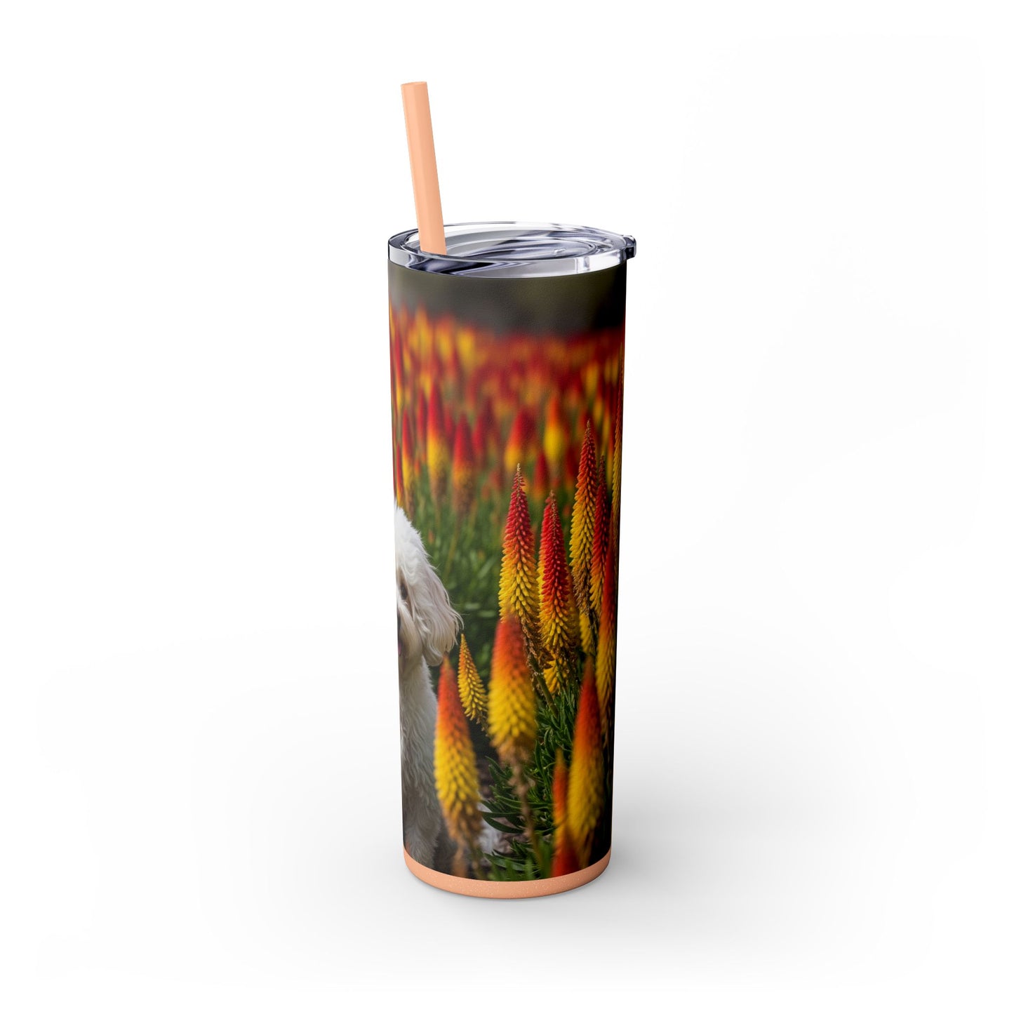 Bichonpoo Tumbler with Straw, 20oz