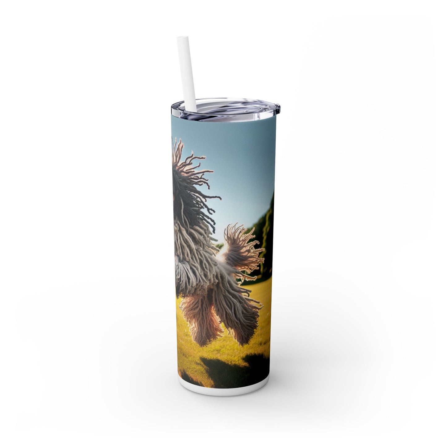 Puli Skinny Tumbler with Straw, 20oz