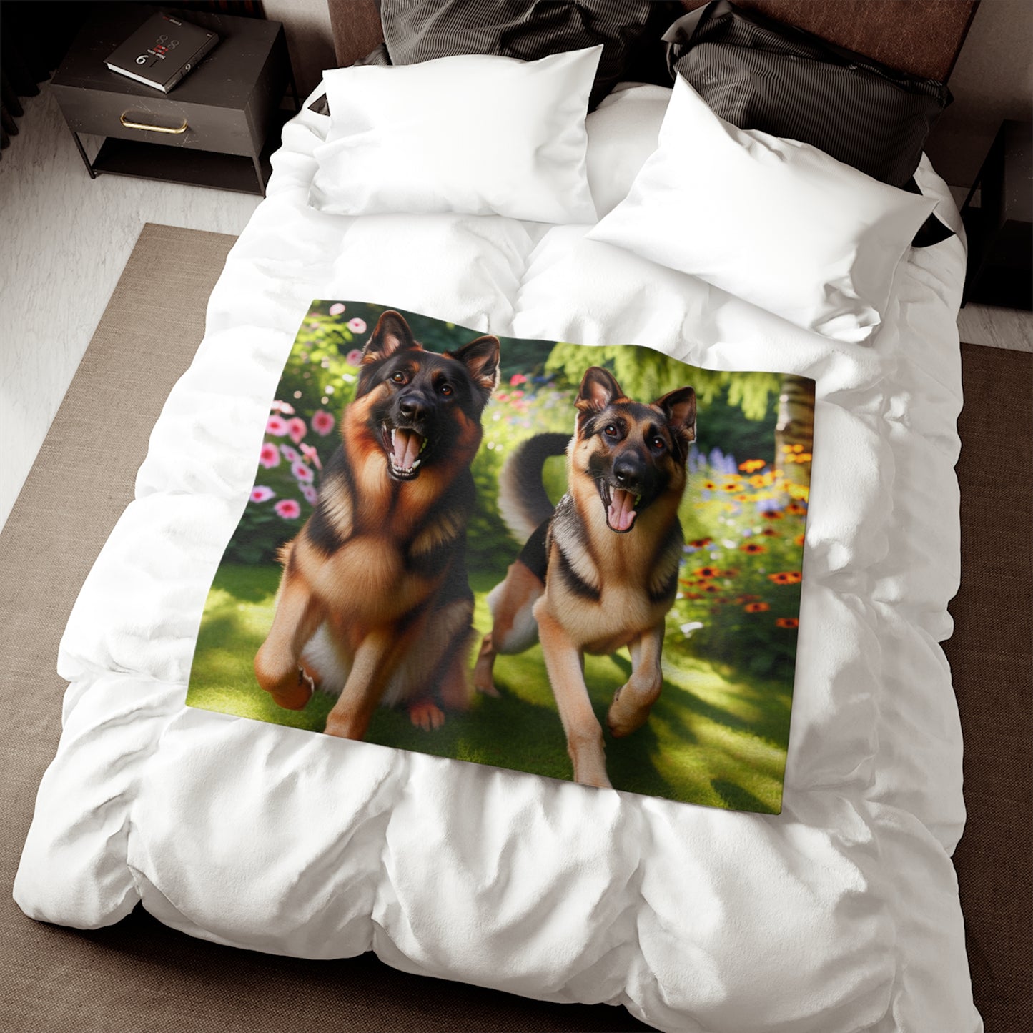 German Shepherd Sweatshirt Blanket