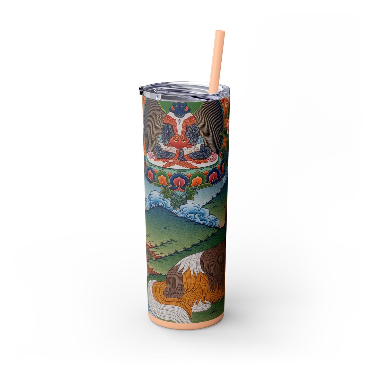Lhasa Apso Skinny Tumbler with Straw, 20oz