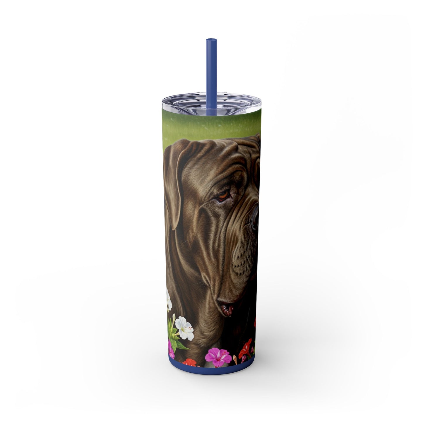 Neapolitan Mastiff Tumbler with Straw, 20oz