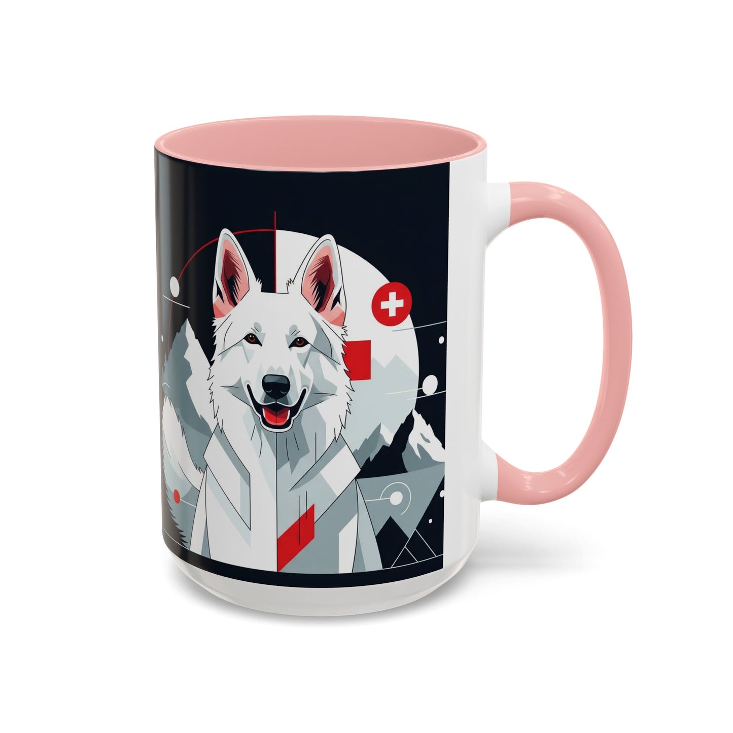 White Swiss Shepherd Dog Accent Coffee Mug - Perfect Gift for Dog Lovers