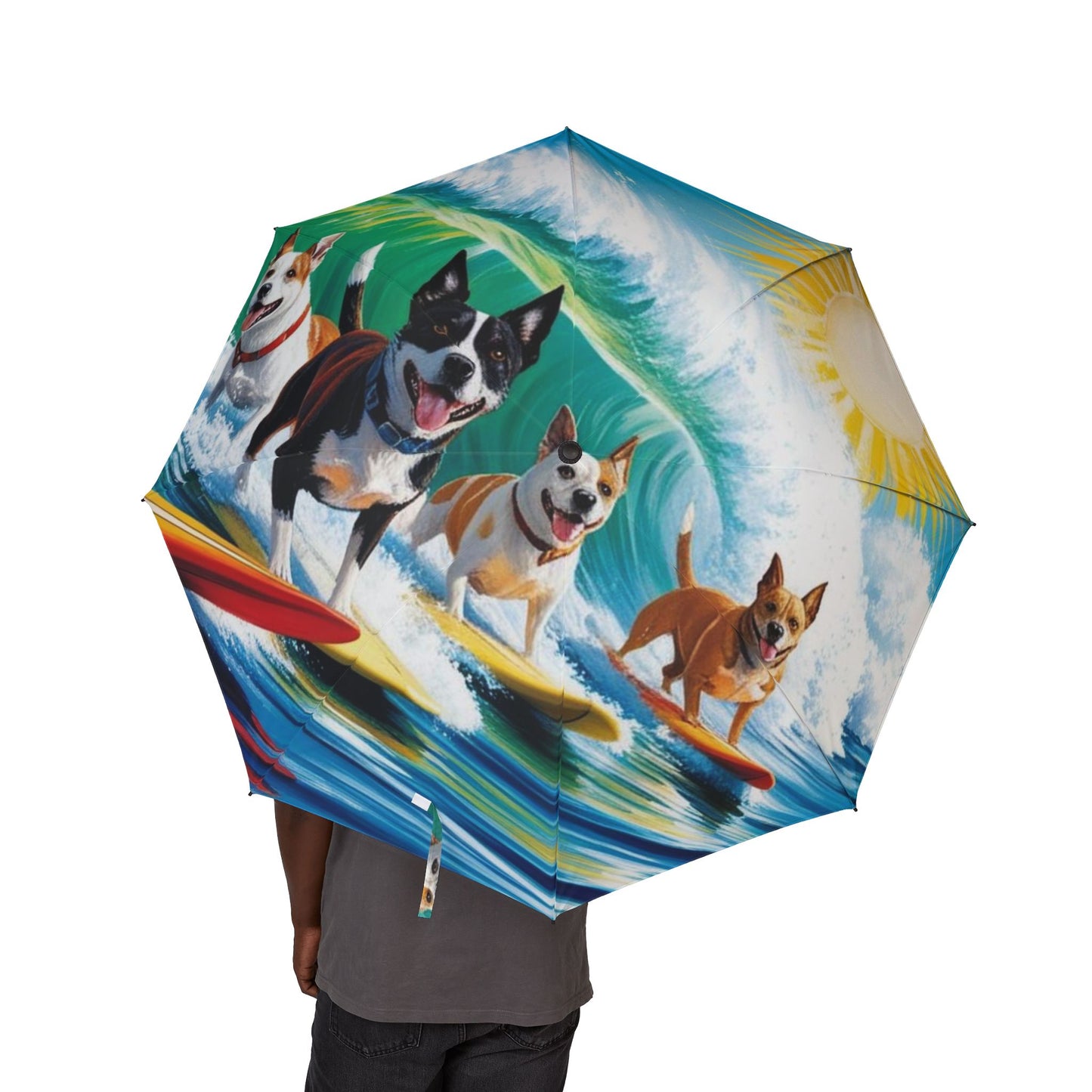 Surf Dogs Semi-Automatic Foldable Umbrella