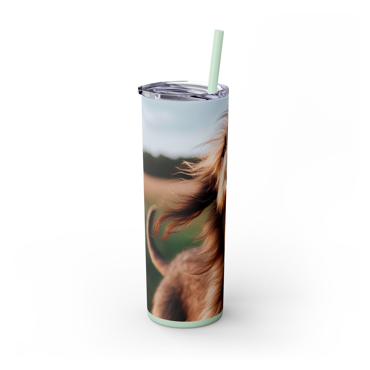 Scottish Deerhound Tumbler with Straw, 20oz