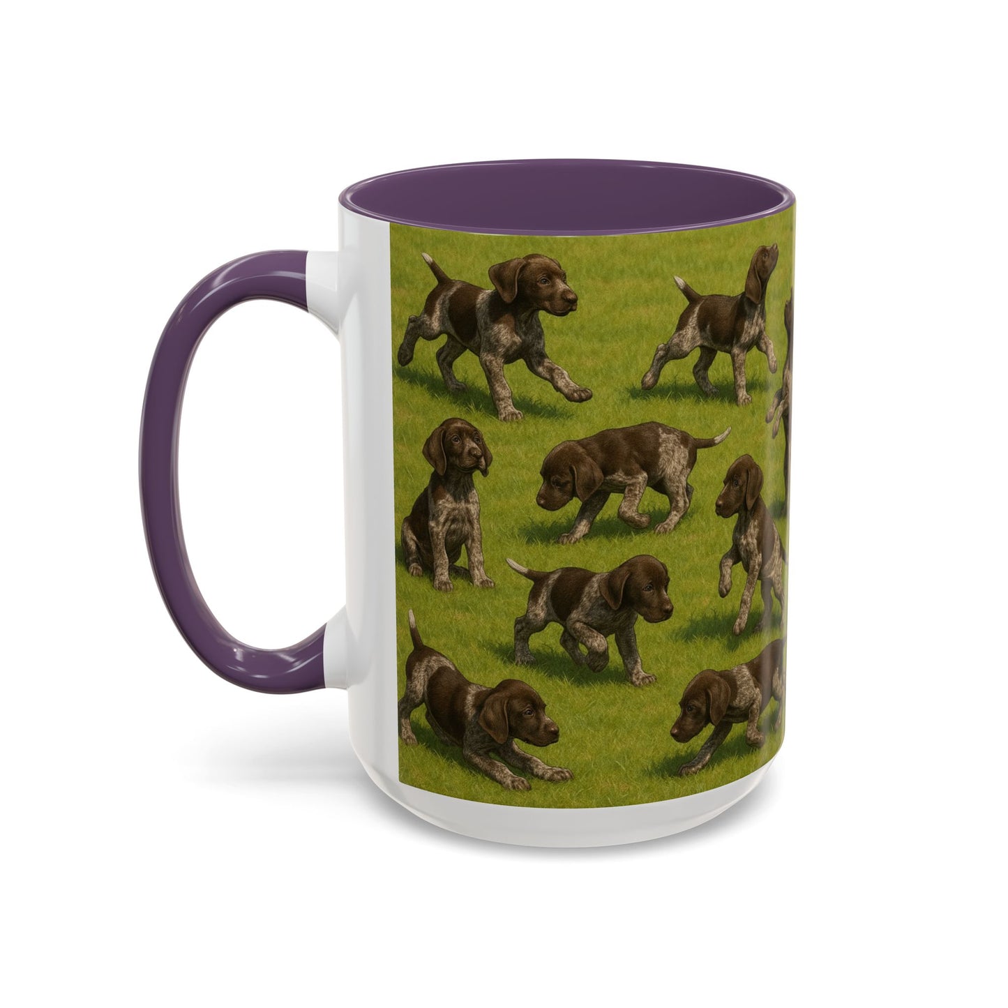 German Shorthaired Pointer puppies Accent Coffee Mug - Perfect Gift for Dog Lovers